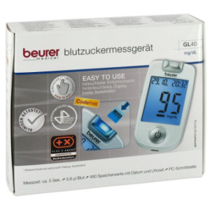 BEURER GL40 Blutzuckermessgerät mg/dl codefree